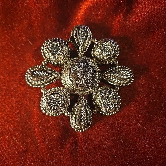 Sylvia Dahl Jewelry - Purse, Hat ,Scarf Silver Flower Clip On